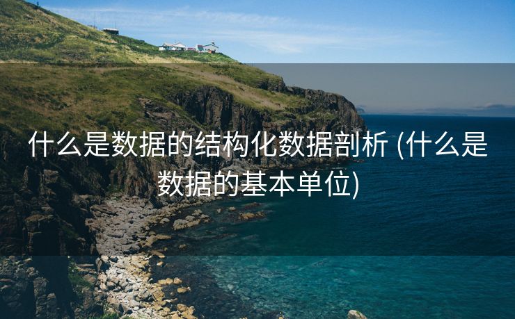 什么是数据的结构化数据剖析 (什么是数据的基本单位)