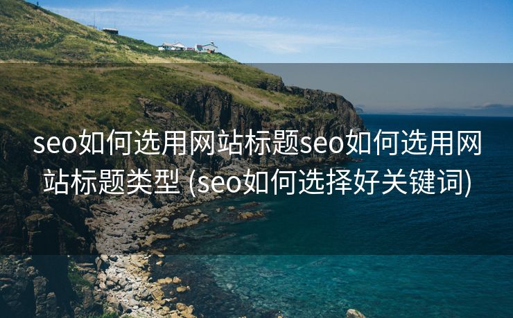 seo如何选用网站标题seo如何选用网站标题类型 (seo如何选择好关键词)