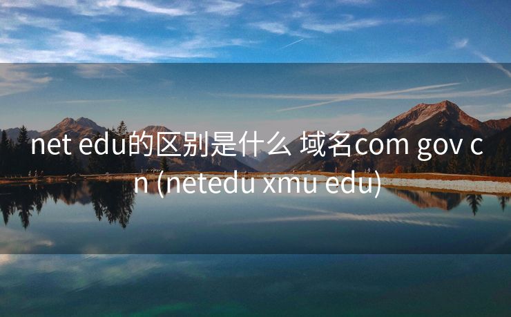net edu的区别是什么 域名com gov cn (netedu xmu edu)
