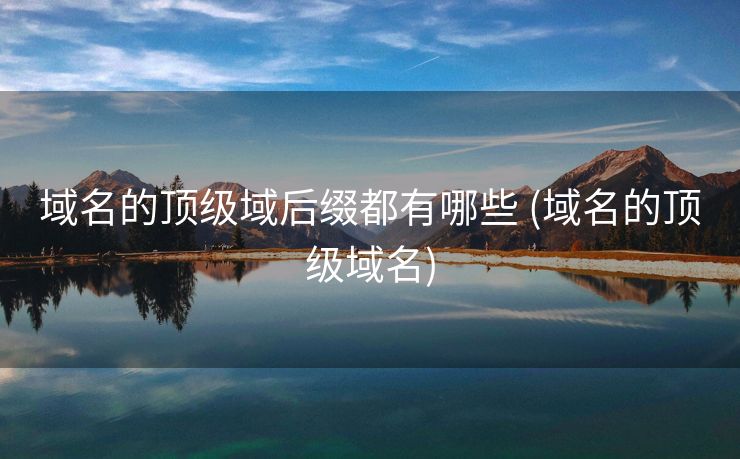 域名的顶级域后缀都有哪些 (域名的顶级域名)