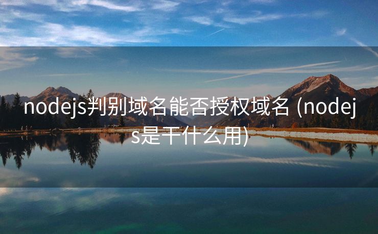 nodejs判别域名能否授权域名 (nodejs是干什么用)