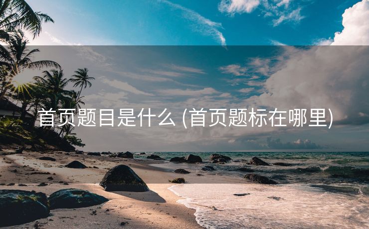 首页题目是什么 (首页题标在哪里)