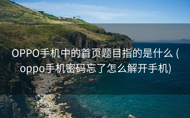 OPPO手机中的首页题目指的是什么 (oppo手机密码忘了怎么解开手机)