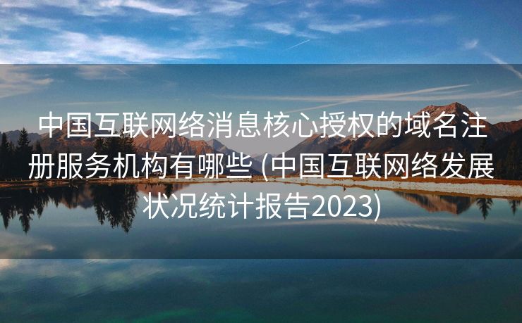 中国互联网络消息核心授权的域名注册服务机构有哪些 (中国互联网络发展状况统计报告2023)