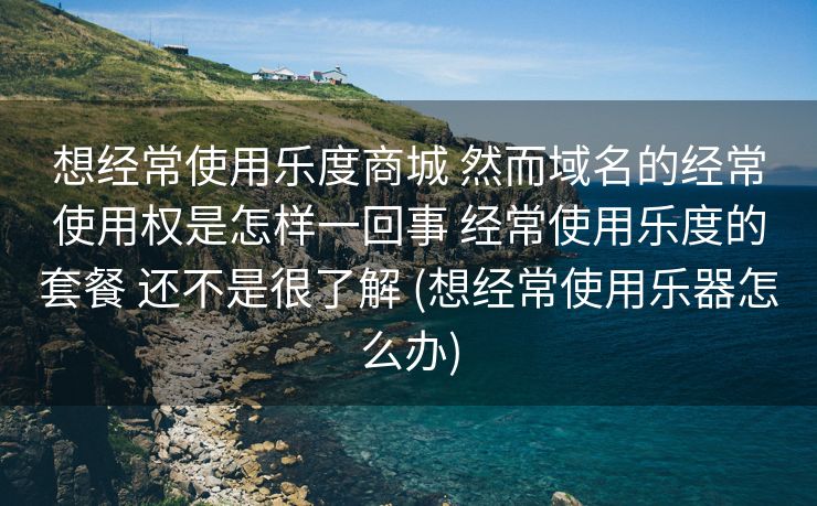 想经常使用乐度商城 然而域名的经常使用权是怎样一回事 经常使用乐度的套餐 还不是很了解 (想经常使用乐器怎么办)