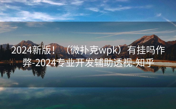 2024新版！（微扑克wpk）有挂吗作弊-2024专业开发辅助透视-知乎