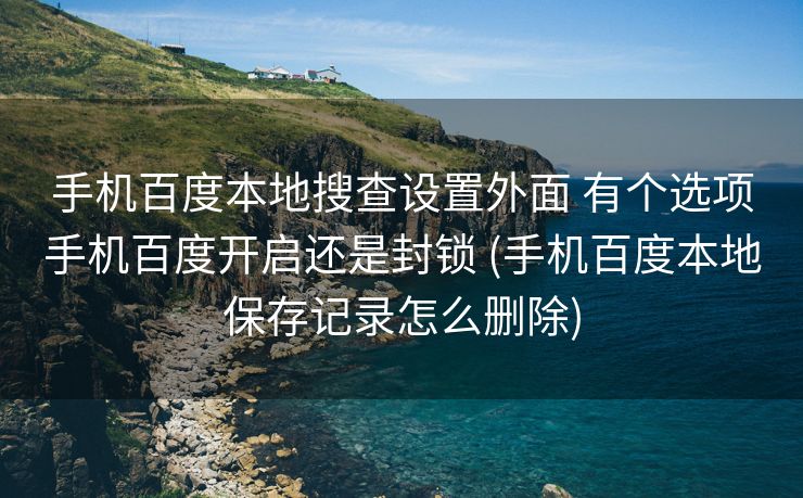 手机百度本地搜查设置外面 有个选项手机百度开启还是封锁 (手机百度本地保存记录怎么删除)