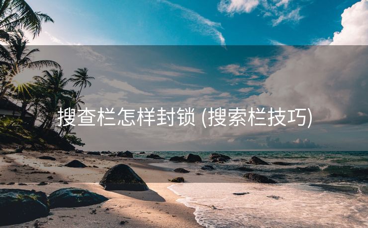 搜查栏怎样封锁 (搜索栏技巧)