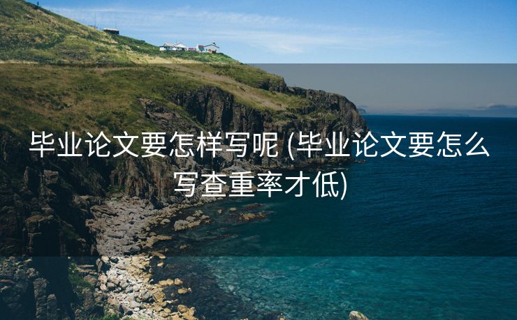 毕业论文要怎样写呢 (毕业论文要怎么写查重率才低)