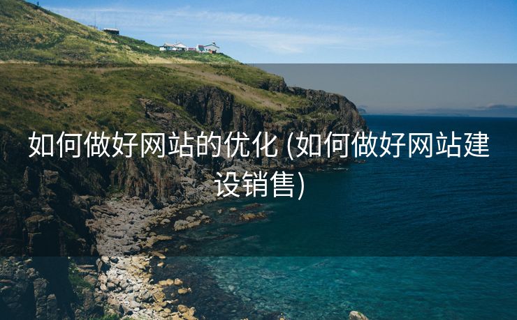 如何做好网站的优化 (如何做好网站建设销售)