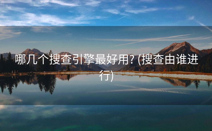 哪几个搜查引擎最好用? (搜查由谁进行)