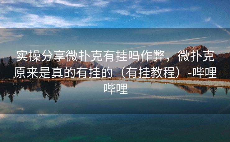实操分享微扑克有挂吗作弊，微扑克原来是真的有挂的（有挂教程）-哔哩哔哩