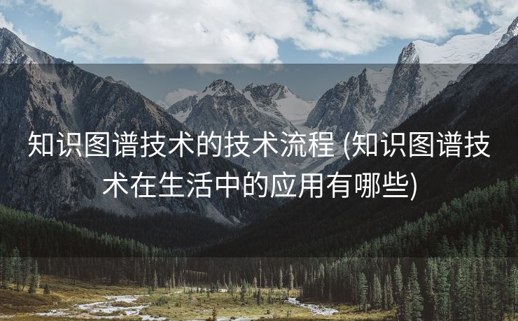 知识图谱技术的技术流程 (知识图谱技术在生活中的应用有哪些)