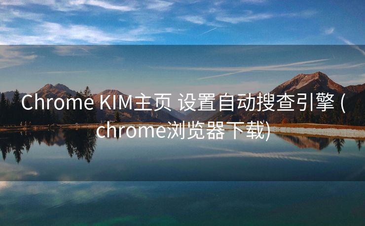 Chrome KIM主页 设置自动搜查引擎 (chrome浏览器下载)