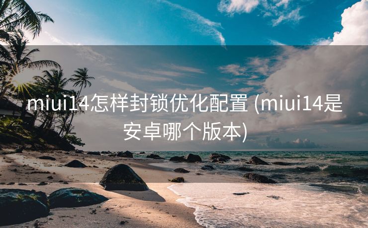miui14怎样封锁优化配置 (miui14是安卓哪个版本)