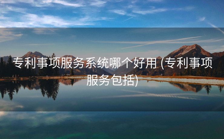 专利事项服务系统哪个好用 (专利事项服务包括)