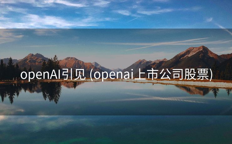 openAI引见 (openai上市公司股票)