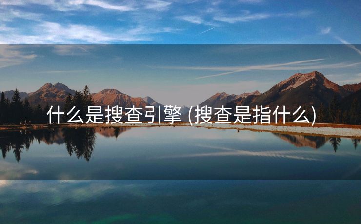 什么是搜查引擎 (搜查是指什么)