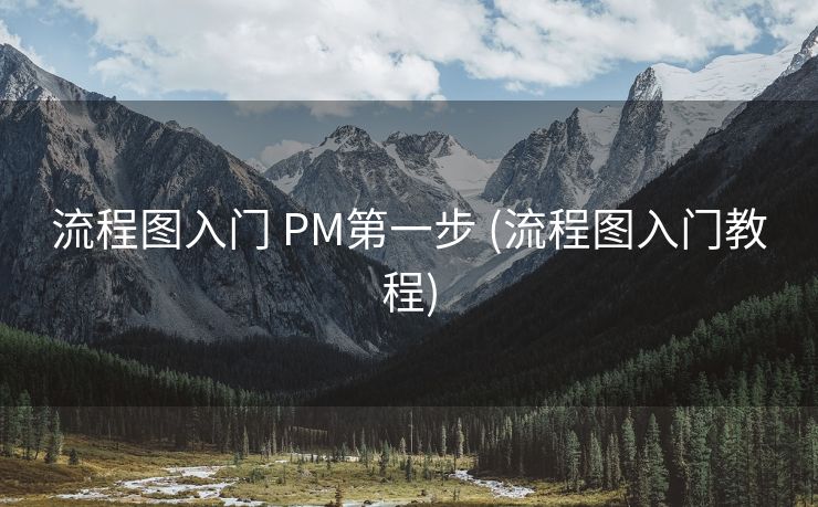 流程图入门 PM第一步 (流程图入门教程)