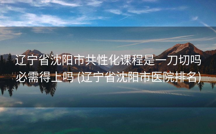 辽宁省沈阳市共性化课程是一刀切吗必需得上吗 (辽宁省沈阳市医院排名)