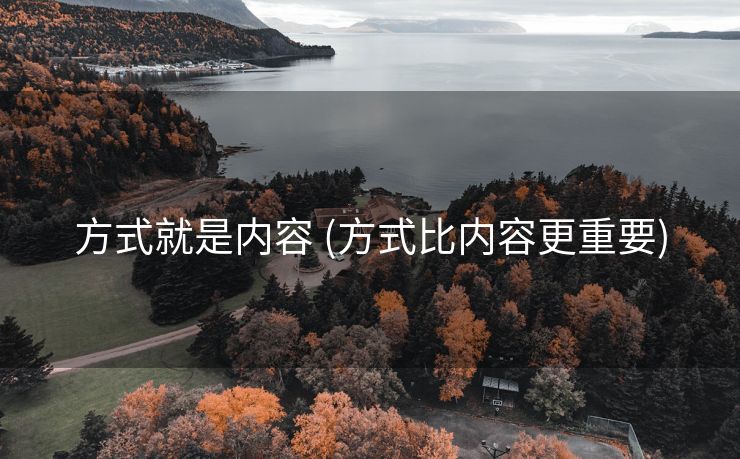 方式就是内容 (方式比内容更重要)