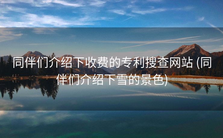 同伴们介绍下收费的专利搜查网站 (同伴们介绍下雪的景色)