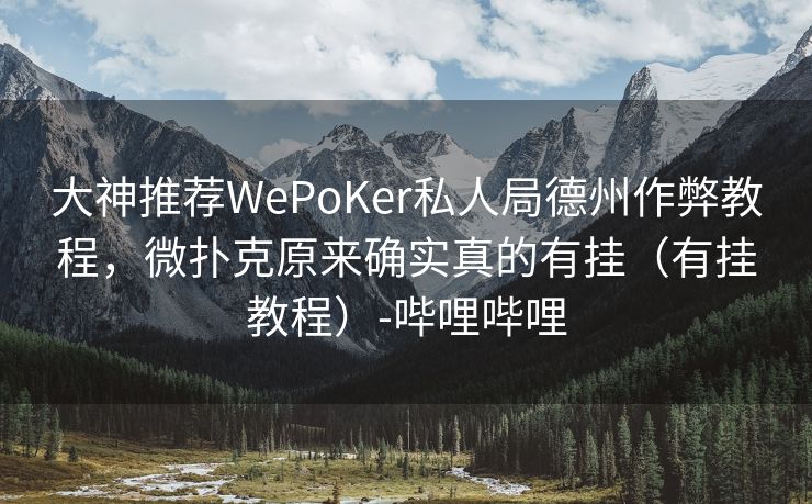 大神推荐WePoKer私人局德州作弊教程，微扑克原来确实真的有挂（有挂教程）-哔哩哔哩