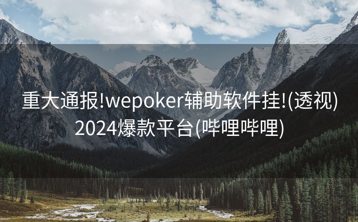 重大通报!wepoker辅助软件挂!(透视)2024爆款平台(哔哩哔哩)