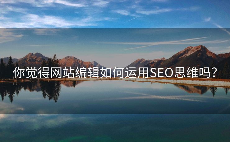 你觉得网站编辑如何运用SEO思维吗？