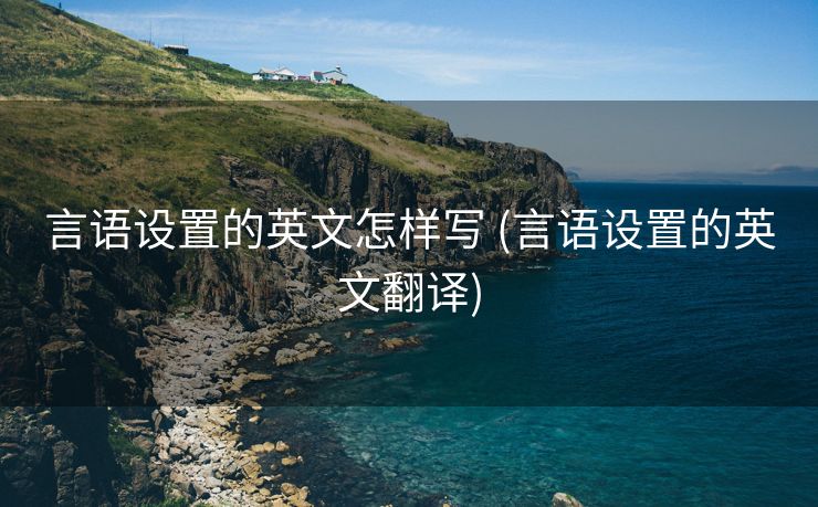 言语设置的英文怎样写 (言语设置的英文翻译)