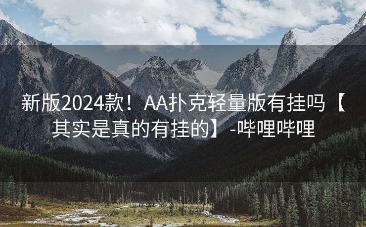 新版2024款！AA扑克轻量版有挂吗【其实是真的有挂的】-哔哩哔哩