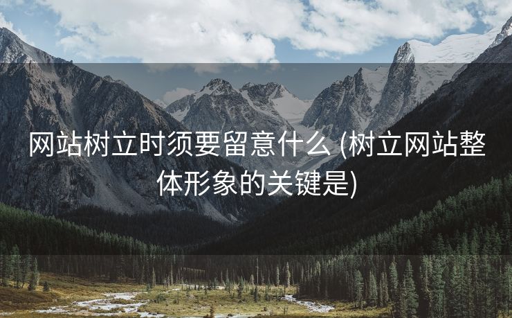 网站树立时须要留意什么 (树立网站整体形象的关键是)