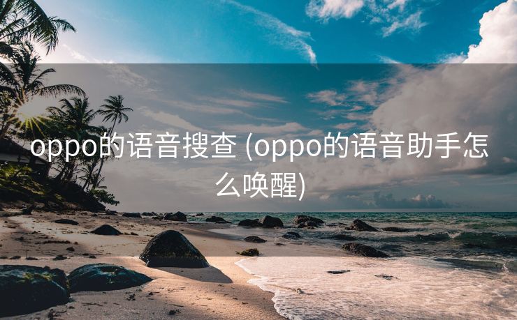 oppo的语音搜查 (oppo的语音助手怎么唤醒)