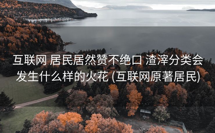 互联网 居民居然赞不绝口 渣滓分类会发生什么样的火花 (互联网原著居民)