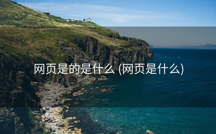网页是的是什么 (网页是什么)