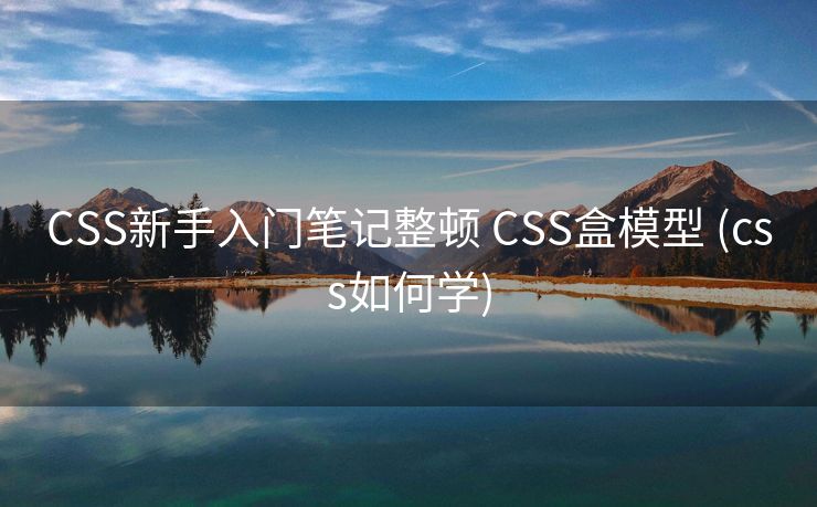 CSS新手入门笔记整顿 CSS盒模型 (css如何学)