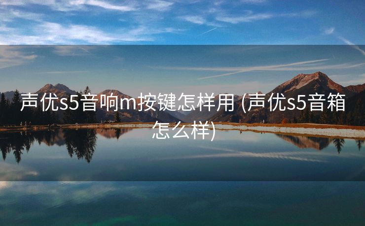声优s5音响m按键怎样用 (声优s5音箱怎么样)