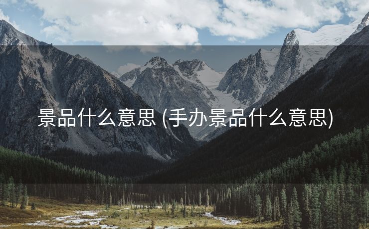 景品什么意思 (手办景品什么意思)
