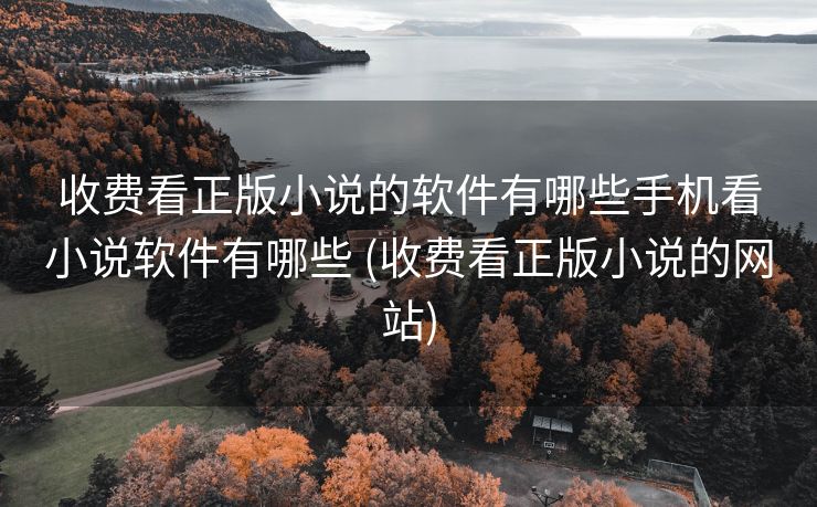 收费看正版小说的软件有哪些手机看小说软件有哪些 (收费看正版小说的网站)