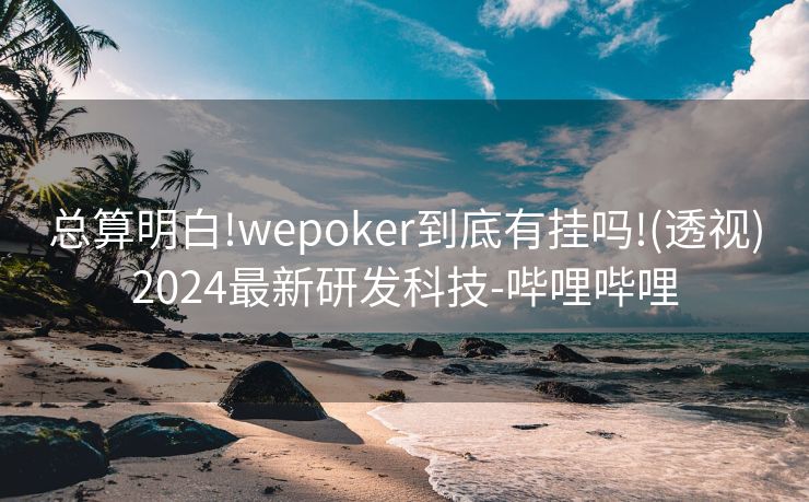 总算明白!wepoker到底有挂吗!(透视)2024最新研发科技-哔哩哔哩