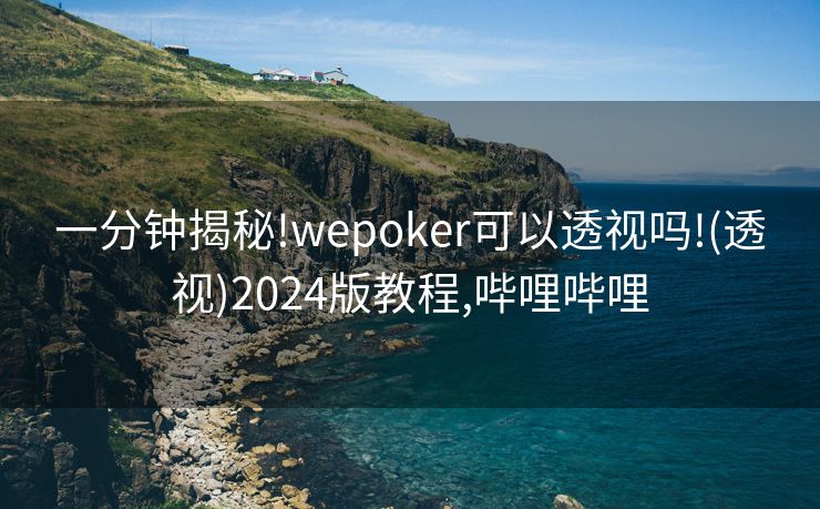 一分钟揭秘!wepoker可以透视吗!(透视)2024版教程,哔哩哔哩