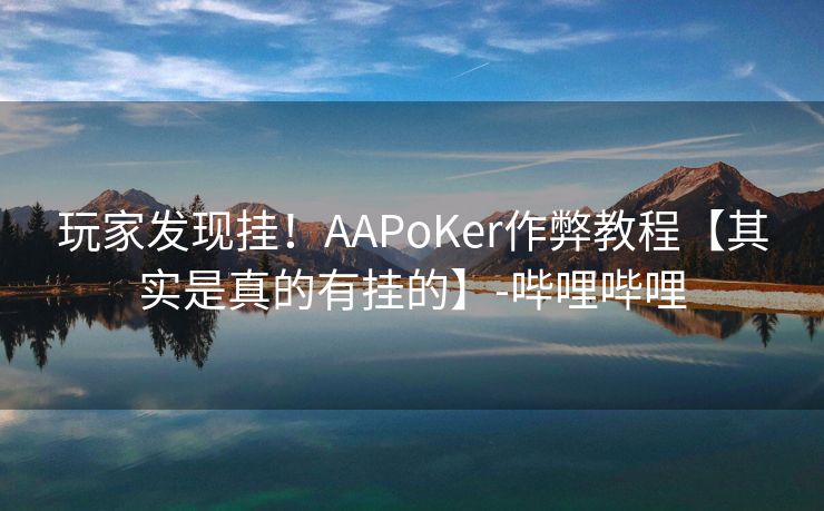 玩家发现挂！AAPoKer作弊教程【其实是真的有挂的】-哔哩哔哩