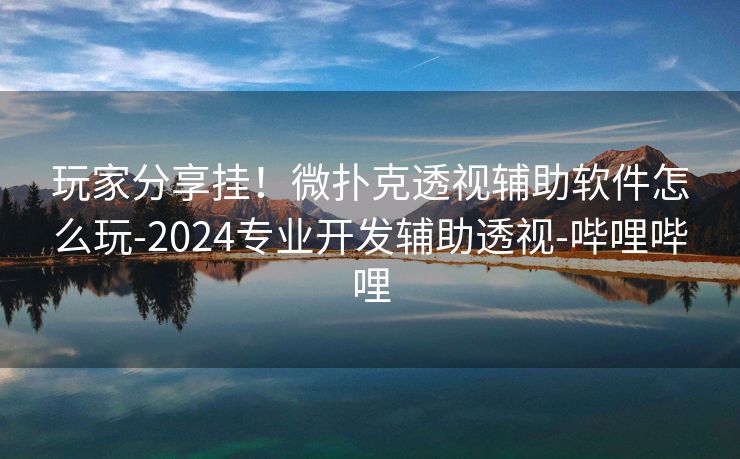 玩家分享挂！微扑克透视辅助软件怎么玩-2024专业开发辅助透视-哔哩哔哩