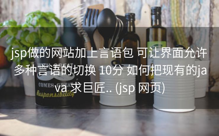 jsp做的网站加上言语包 可让界面允许多种言语的切换 10分 如何把现有的java 求巨匠.. (jsp 网页)