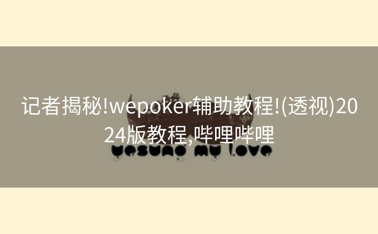 记者揭秘!wepoker辅助教程!(透视)2024版教程,哔哩哔哩