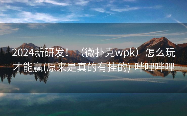 2024新研发！（微扑克wpk）怎么玩才能赢(原来是真的有挂的)-哔哩哔哩