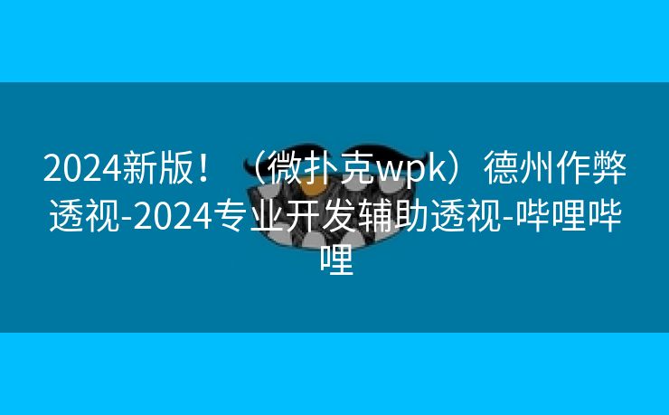 2024新版！（微扑克wpk）德州作弊透视-2024专业开发辅助透视-哔哩哔哩