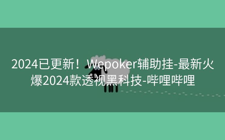 2024已更新！Wepoker辅助挂-最新火爆2024款透视黑科技-哔哩哔哩