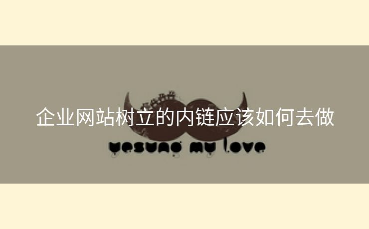企业网站树立的内链应该如何去做