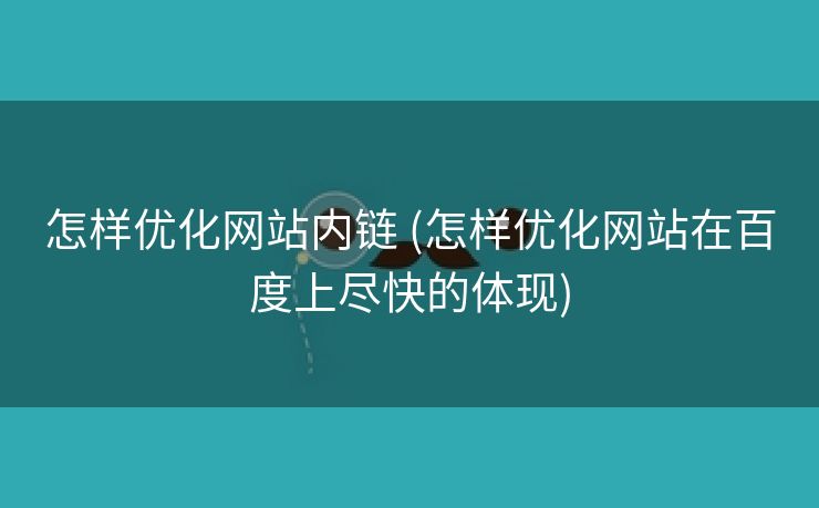 怎样优化网站内链 (怎样优化网站在百度上尽快的体现)